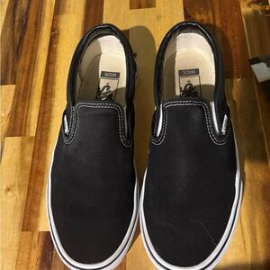Vans Men's Black Slip-On Loafers